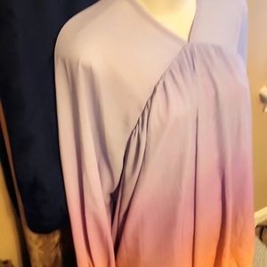 Ombre Bishop Sleeve Blouse